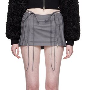 Nodress low waist pleated mini skirt with bow